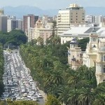 Málaga completamente colapsada por la maifestación de taxistas